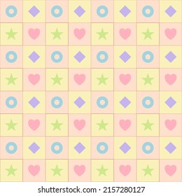 Colorful Seamless pattern, graphic design, tile, wallpaper, paper and textile. Flat vector illustration image. Modern, stylish abstract texture. Repeating geometric tiles from striped elements

