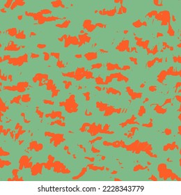 Colorful  Seamless Pattern. Green Repeated Grunge Graphic Artwork. Camouflage Fashion Violet Seamless Summer Vector Pattern. Magic Repeated Digital Vector Illustration.