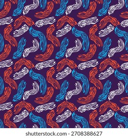Patrón inconsútil colorido con pinceladas grunge. Fondo dibujado a mano para su diseño. Textil, embalaje, decoración de blog, Anuncio, cartel, papel de embalaje. Vector. 