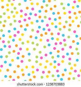 Colorful seamless pattern. Happy, funny and infantile theme. Abstract vector background.