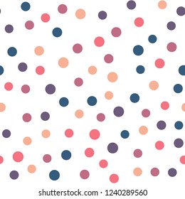 Colorful seamless pattern. Happy, funny and infantile theme. Abstract vector background.