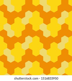 Colorful seamless pattern with hexagons. Low poly honeycomb geometric background.