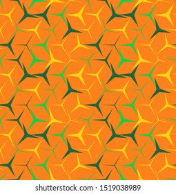 Colorful seamless pattern with hexagons. Low poly honeycomb geometric background.