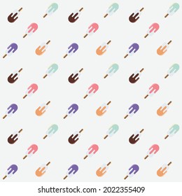 colorful seamless pattern with ice creams