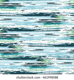 Colorful seamless pattern with ink brushstrokes. Stripes texture. 