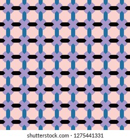 Colorful seamless pattern with interwoven squares and crosses as a background - Eps10 vector graphics and illustration