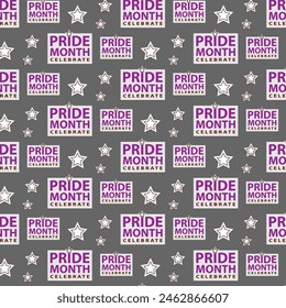 Colorful seamless pattern with LGBT symbols. Lesbians, gays, bisexuals, transsexuals. LGBT symbols. Cartoon texture on a gray background for decoration and printing, printing and clothing.