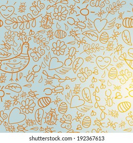 Colorful seamless pattern with light background