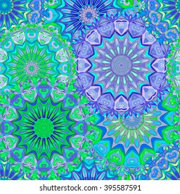 Colorful seamless pattern mandala, can be used for wallpaper, pattern fills, web page background, surface textures.