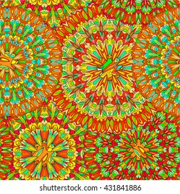 Colorful seamless pattern mandala, can be used for wallpaper, pattern fills, web page background, surface textures.
