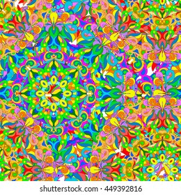 Colorful seamless pattern mandala, can be used for wallpaper, pattern fills, web page background, surface textures.