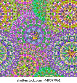 Colorful seamless pattern mandala, can be used for wallpaper, pattern fills web page background, surface textures. Arabic, Indian,