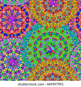 Colorful seamless pattern mandala, can be used for wallpaper, pattern fills web page background, surface textures. Arabic, Indian,