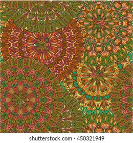 Colorful seamless pattern mandala, can be used for wallpaper, pattern fills web page background, surface textures.