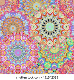 Colorful seamless pattern mandala, can be used for wallpaper, pattern fills, web page background, surface textures. 