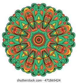 Colorful seamless pattern mandala, can be used for wallpaper, pattern fills, web page background, surface textures. Arabic, India, Islam, Asia. Happy design pattern.