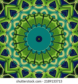 Farbiges, nahtloses Muster-Mandala-Design