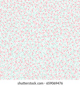 Colorful seamless pattern - memphis style. Fashion 80-90s. Curve mosaic textures.