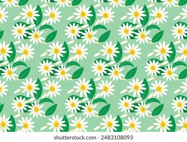 Colorful seamless pattern modern ornaments. Floral leaves vintage style. Design pattern block use for textile, fabric, shirt, fashion garment.