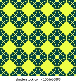 Colorful seamless pattern with oriental motif as a carpet background - Eps10 vector graphics and illustration