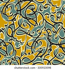 Colorful seamless pattern ornament Arabic calligraphy of text Eid Mubarak concept for muslim community festival Eid Al Fitr(Eid Mubarak)(Translation: thank god)
