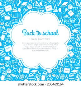 colorful seamless pattern school subjects