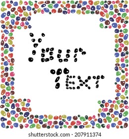 Colorful seamless pattern set with decorative elements