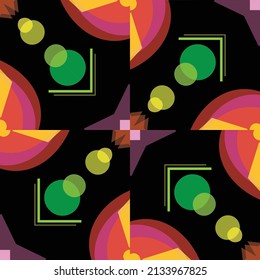 Colorful seamless pattern Shapes in dance