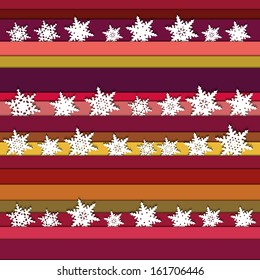 Colorful seamless pattern with snowflakes