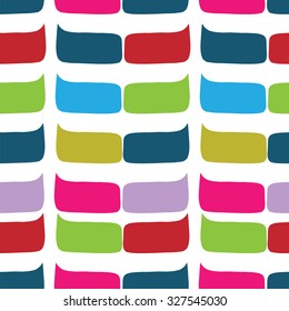 Colorful seamless pattern with social media speech bubbles. Doodle speech bubble pattern. Isolated vector illustration. Design for your skin device or website, sketchbook, paper, school notebook.