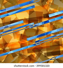 Colorful Seamless pattern with squares, lines. Endless Abstract geometrical background.