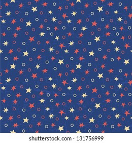 Colorful seamless pattern with stars. Vector illustration.
