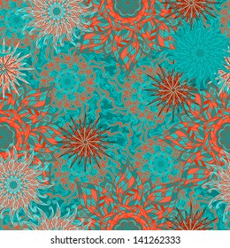 Colorful seamless pattern with the stars - vector