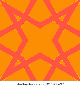 Colorful seamless pattern, symmetric grunge background. Abstract hand drawn modern art, digital brushstrokes painted texture. Freehand contemporary artwork for fabric, paper print. Vector illustration