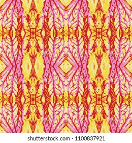 Colorful Seamless Pattern. Tile For Background, Banner, Textile, Screen, Wrapping, Print, Fabric. Abstract Painted Pattern Tile