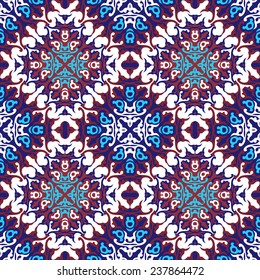 Colorful  seamless pattern with traditional arabic motifs. Vector illustration