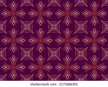 Colorful Seamless Pattern with Tribal Shape. Designed in Ikat, Aztec, Folklore, and Arabic Style. Ideal for Fabric Garment, Ceramics, Wallpaper. Vector Illustration.