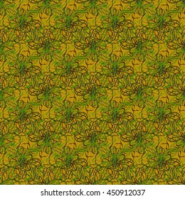 Colorful seamless pattern of twisted threads and lines.