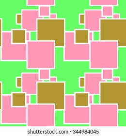 Colorful seamless pattern. Vector abstract geometric background with squares. 