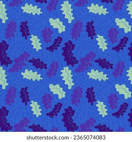 Colorful seamless pattern with wave shapes