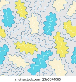 Colorful seamless pattern with wave shapes