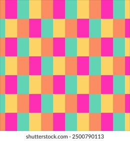 Colorful seamless pattern.Geometric square repeat pattern.Vector graphic illustration.