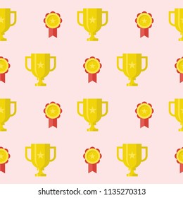 Colorful seamless patterns on the theme of education, school, autumn. Vector illustration in flat style.