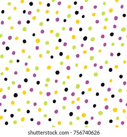Colorful seamless polka dots pattern