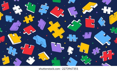 Seamless pattern jigsaw puzzles Royalty Free Vector Image