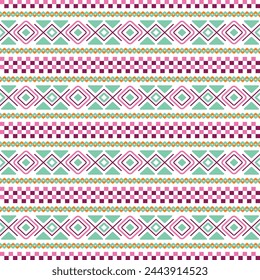 Colorful seamless repeat pattern with abstract minimalist geometric style