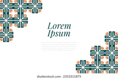Colorful seamless repeat pattern on abstract background geometric mosaic in colorful ornament style.