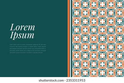Colorful seamless repeat pattern on abstract background geometric mosaic in colorful ornament style.