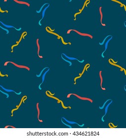 the colorful seamless  a sample, festive tapes on a blue background, fabric, design paper,  for a holiday
