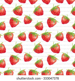 Colorful seamless Strawberry vector pattern.Illustration for your design.